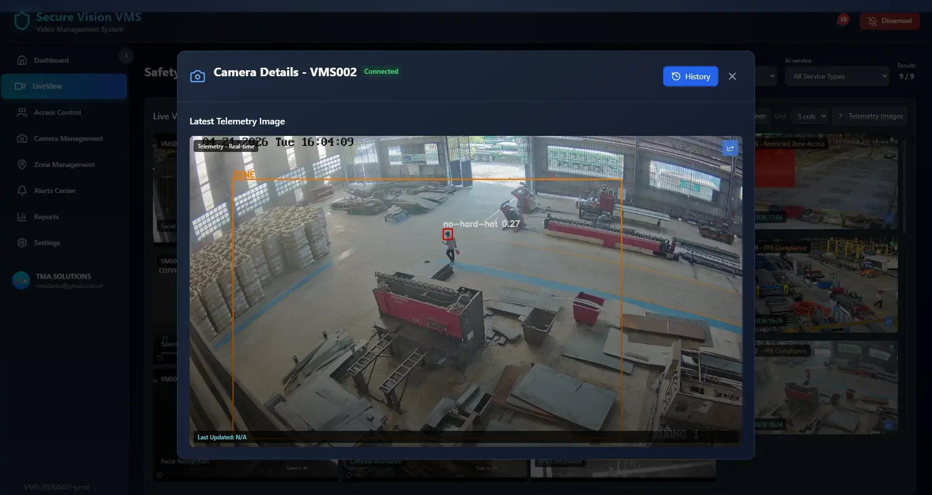 video-management-system-live-camera-monitoring-ai-ppe-compliance-real-time-telemetry-view